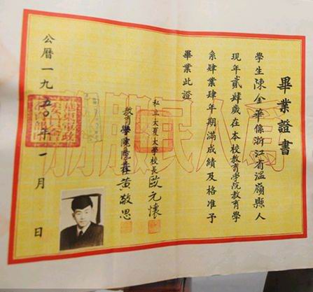 厦门大学毕业证书第9版图片